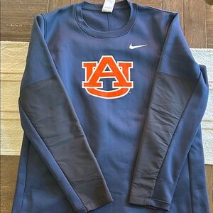 Nike Navy Therma Fit Sweatshirt with Orange Auburn AU Logo
